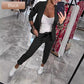 Ensemble 2 pièces veste et pantalon décontractés pour femme