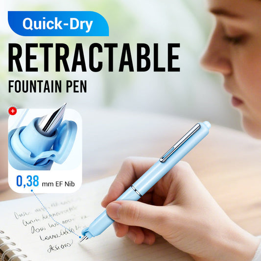 🔥Stylo plume rétractable à séchage rapide
