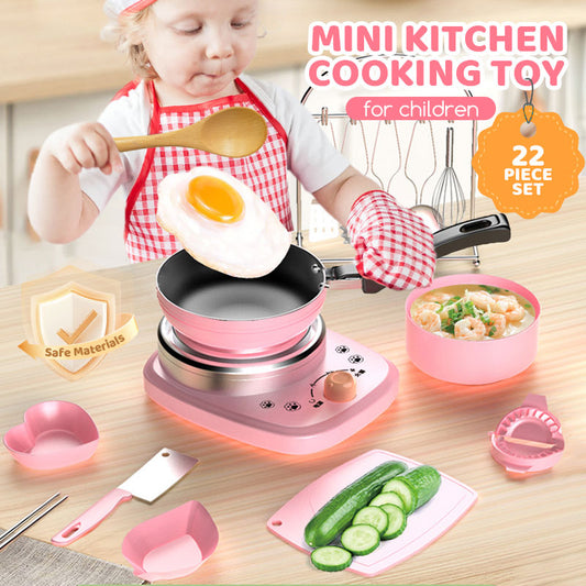 🎁🍳Children's Real Cooking Mini Kitchen Toys - 22 PCS Set