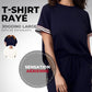 Ensemble de T-shirt Rayé et Pantalon de Jogging à Jambes Larges pour Femmes
