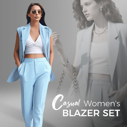 Ensemble de blazers sans manches pour femmes