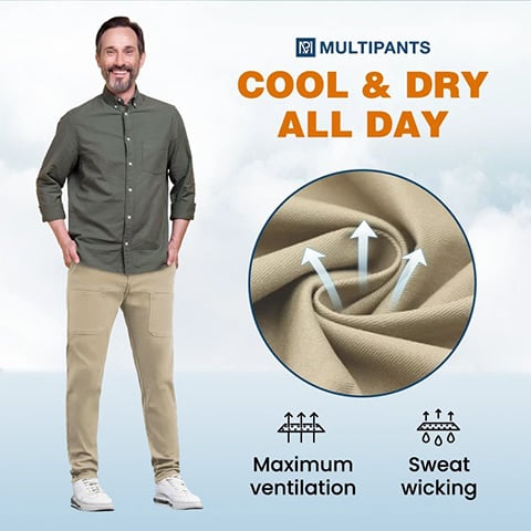 🔥VENTE À CHAUD 50% DE RÉDUCTION🥰 MultiPants - Pantalon cargo durable multi-poches hautement extensible