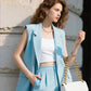 Ensemble de blazers sans manches pour femmes