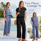 🔥Nouveau ensemble 2 pièces pour femmes : haut sans manches et pantalon à jambes larges