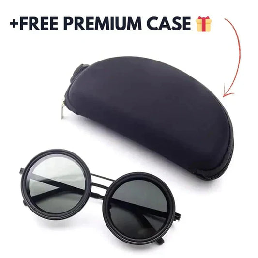 👓🕶️Adjustable Tint Polarized Round Sunglasses