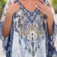 Robe à volants col V imprimé boho🌼