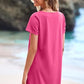 💕Promotion d'été 50% DE RÉDUCTION👗Robe décontractée à carreaux femme à manches courtes avec poches