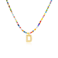 💜Collier avec Perles et Lettre pour Femme (A-Z)💜