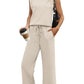 🌺New Arrival Hot Sale🌺Ensemble deux pièces décontracté pour femme, haut à manches courtes et pantalon court à jambes larges