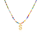 💜Collier avec Perles et Lettre pour Femme (A-Z)💜