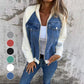 🔥Vente du vendredi noir : 50% de réduction🔥Veste en denim à fermeture éclair pour femme