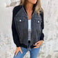 🔥Vente du vendredi noir : 50% de réduction🔥Veste en denim à fermeture éclair pour femme