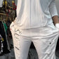 🌸Spécial printemps🌸 Haut décontracté pour femme avec impression de lettres et pantalon (ensemble 2 pièces)