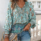 🔥Vente à chaud - 50 % de réduction🔥Chemise à manches longues à col V imprimé pour femmes
