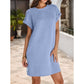 ✨Vente Flash 49% de réduction💃Robes amples pour femmes avec manches roulées et poches