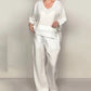 🌸New Arrival Hot Sale 🔥Costume élégant en coton et lin pour femme (ensemble 2 pièces)