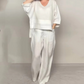 🌸Nouvel Arrivée Vente chaude 🔥Costume élégant en coton et lin pour femme (ensemble 2 pièces)