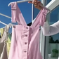 👗Un indispensable doux et décontracté ! Combinaison pour femme à bretelles réglables, couleur unie ✨