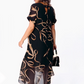 🌟Robe midi fluide avec décolleté en V(🔥50% de réduction)