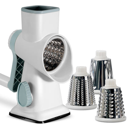 🧀50% DE RÉDUCTION ! 🔪Râpe à fromage et coupe-légumes rotatif 3 en 1🥒✨
