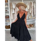 🔥Nouvelle vente à chaud❤️‍🔥Robe maxi dos nu avec décolleté profond en V pour femme