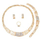 💖 Laissez chaque instant briller ! 🔥🔥Ensemble de bijoux de luxe en strass 4 pièces💎✨