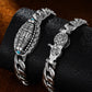 Tibetan Silver Six-character Mantra Luck Bracelet