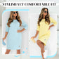 Robe col rond à manches 3/4 et poches