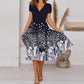 🎁 Hot Sale 49% OFF 🔥Women's Flowy V-Neck Printed Dress