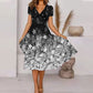 🎁 Hot Sale 49% OFF 🔥Women's Flowy V-Neck Printed Dress