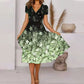 🎁 Hot Sale 49% OFF 🔥Women's Flowy V-Neck Printed Dress