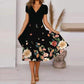 🎁 Hot Sale 49% OFF 🔥Women's Flowy V-Neck Printed Dress
