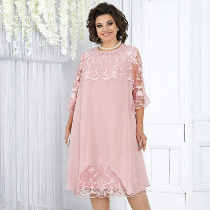 🌸Robe midi ample en dentelle pour femmes