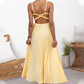 ⏳Offre spéciale limitée dans le temps⏰Sexy Open-Back Halter Pleated Dress