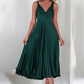 ⏳Offre spéciale limitée dans le temps⏰Sexy Open-Back Halter Pleated Dress