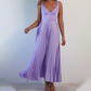 ⏳Offre spéciale limitée dans le temps⏰Sexy Open-Back Halter Pleated Dress