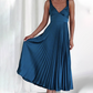 ⏳Offre spéciale limitée dans le temps⏰Sexy Open-Back Halter Pleated Dress