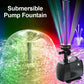 🔥Pompe à fontaine avec lumières LED colorées✨