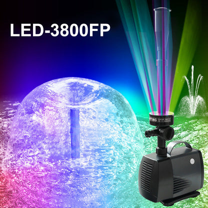 🔥Pompe à fontaine avec lumières LED colorées✨