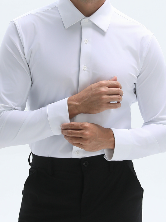 🔥 50 % de réduction ! 👔✨ 👑 Fliwos Chemise Extensible avec Triple Protection Sans Repassage pour Hommes