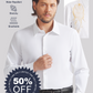 🔥 50 % de réduction ! 👔✨ 👑 Fliwos Chemise Extensible avec Triple Protection Sans Repassage pour Hommes