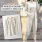 Women's Solid Color Fashion 3-Piece Set
