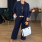 👗 50% DE RÉDUCTION ! 🍂 Ensemble 3 Pièces Élégant - Cardigan Long et Tenue de Bureau, Confort Doux et Style Polyvalent 💼📦