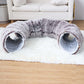 Lit tunnel rond souple pliable 2 en 1 pour chat d'intérieur