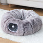 Lit tunnel rond souple pliable 2 en 1 pour chat d'intérieur