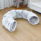 Lit tunnel rond souple pliable 2 en 1 pour chat d'intérieur