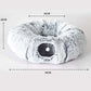Lit tunnel rond souple pliable 2 en 1 pour chat d'intérieur
