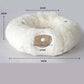 Lit tunnel rond souple pliable 2 en 1 pour chat d'intérieur